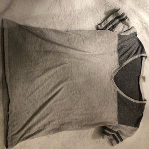 Gray and White T-Shirt